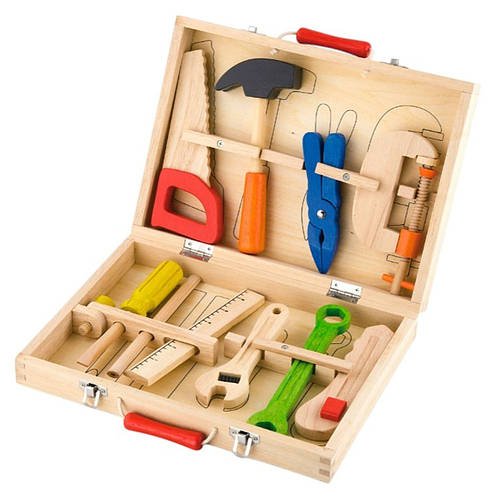 Набір інструментів дерев'яний Viga Toys (10 інструментів, валіза) 50387