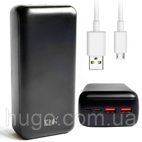 Повербанк 30000мАч зі швидкою зарядкою 22,5W (2хUSB, Type-C, MicroUSB) KP-33 / Павербанк / Зовнішній акумулятор