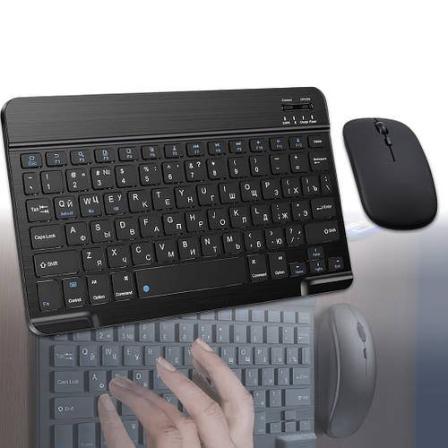 Комплект бездротової Bluetooth клавіатури з мишею Bt combo Чорний