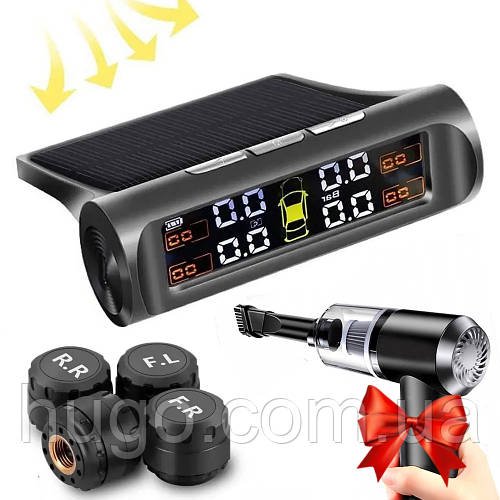 Датчик тиску в шинах TPMS + SOLAR + Автопилосос Vacuum cleaner,/ Система контролю тиску в шинах