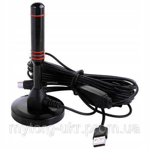 Цифрова ТВ-антена HD 1080 VHF/UHF для DVB-T/T2  Чорний