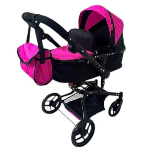 Коляска для ляльки 2в1 Carrello Fortuna 9695 HOT PINK Малинова