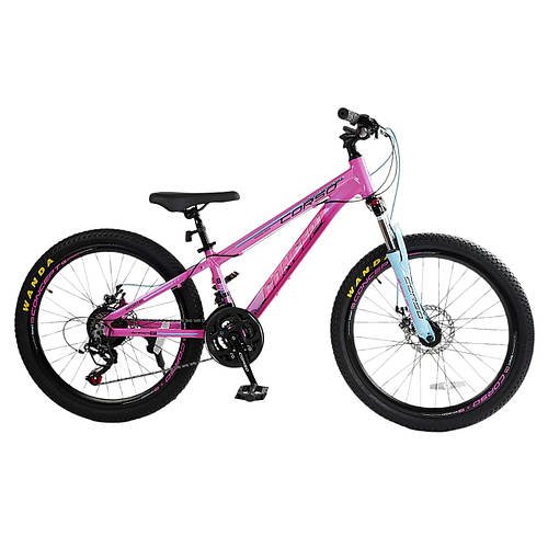 Велосипед спортивний 24 дюйми (рама 11", 21 швидкість, 75% складання, Shimano) Corso Concept CP-24801 Рожевий