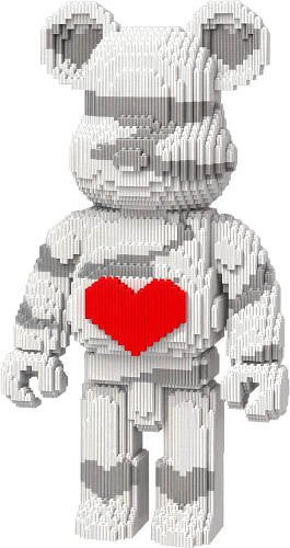 3D Конструктор Magic Blocks SHLab BB-69 BearBrick Love Heart (5200 деталей 55 см)