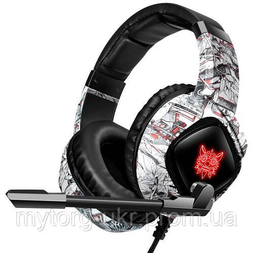 Навушники Onikuma Gamer K19 Camo Grey ігрові з мікрофоном  Сірий