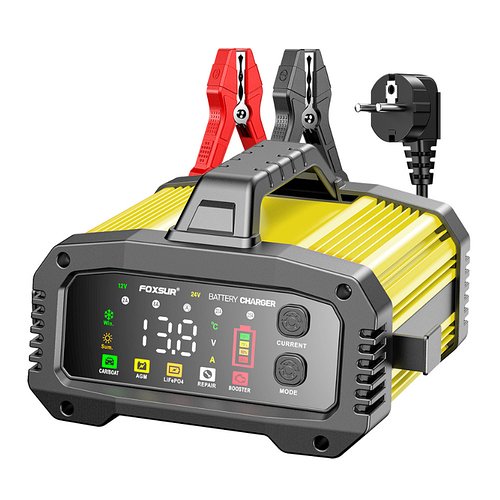 Зарядний пристрій з функцією Booster FOXSUR FPT-250 12V/25А - 24V/15А  з LCD дисплеєм