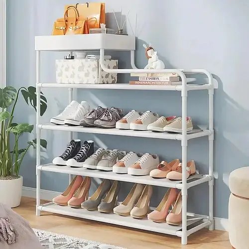 Стелаж металевий для взуття Multifunctional Storage Shoe Rack 60х21х78 см біла SN27