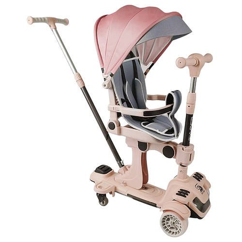 Самокат 5в1 Skyper (колеса PU 125х40мм зі світлом, поворотне сидіння, захисний бампер) BL-72440