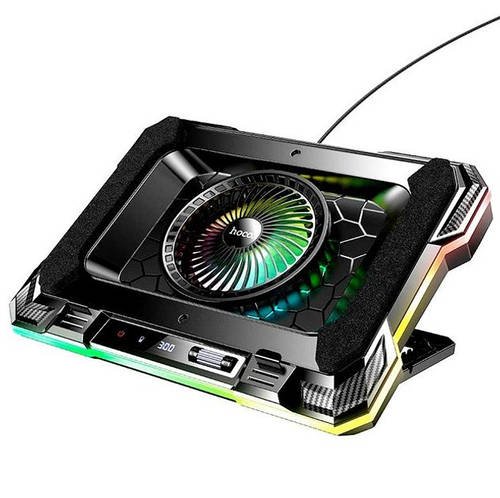 Охолоджувальна підставка для ноутбука Hoco Monnlight DH20 |10RGB Mode, 7 level, 2USB|