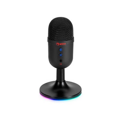 Ігровий мікрофон MARVO MIC-06 провідний з RGB підсвічуванням для пк ноутбука комп'ютера USB, AUX