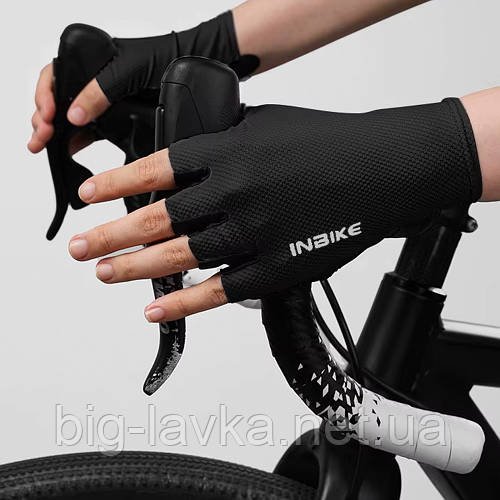 Рукавички для велоспорту INBIKE без пальців М Чорний