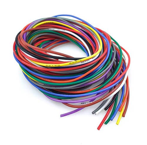 Набір дротів 20 AWG 10 кольорів по 3 м у м'якій силіконовій термостійкій ізоляції