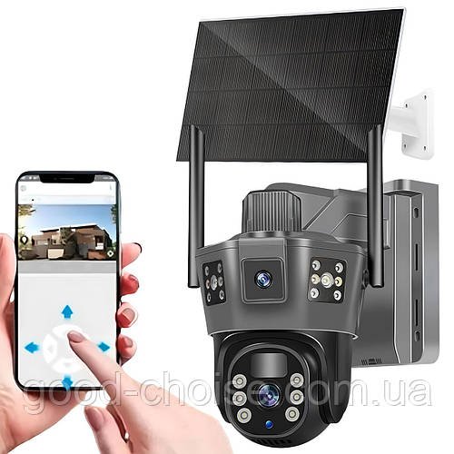 WiFi камера відеоспостереження із сонячною панеллю, 6MP, TP-18 / Бездротова камера вулична / IP камера