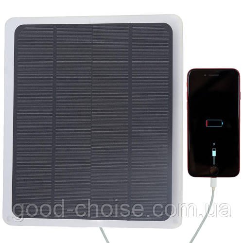 Портативна сонячна панель 5W, з USB, HA-52 / Сонячна зарядка для телефону / Сонячна батарея