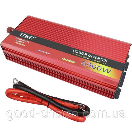 Перетворювач напруги 12V-220V (5000W) UKC / Автомобільний інвертор / Автоінвертор