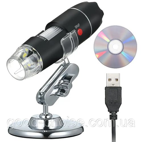 Цифровий мікроскоп на підставці 2MP, 1600x, від USB / Портативний трихоскоп / USB мікроскоп