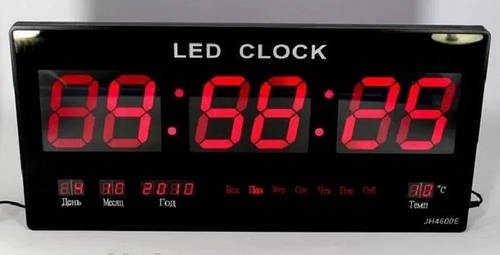 Електронний настінний годинник LED CW 4622 Red YU227