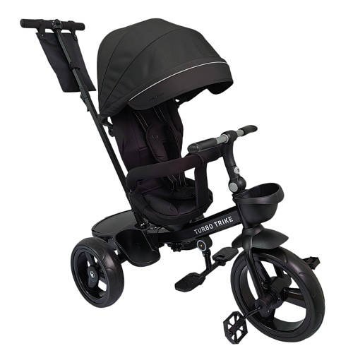 Велосипед триколісний дитячий з батьківською ручкою TURBO TRIKE MT 1001-1 Elegant Black Чорний