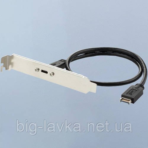 Кабель USB 3.1 Type E - Type C 10 Гбіт для материнської плати ПК  Чорний