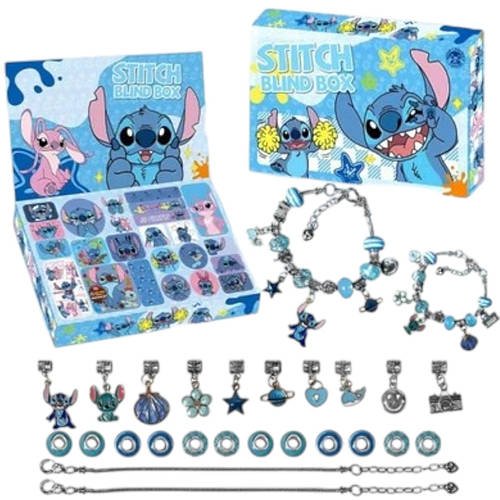 Адвент-календар Stitch Blind Box (намистини, підвіски, ланцюжки для браслетів і бус, замочки) S 610