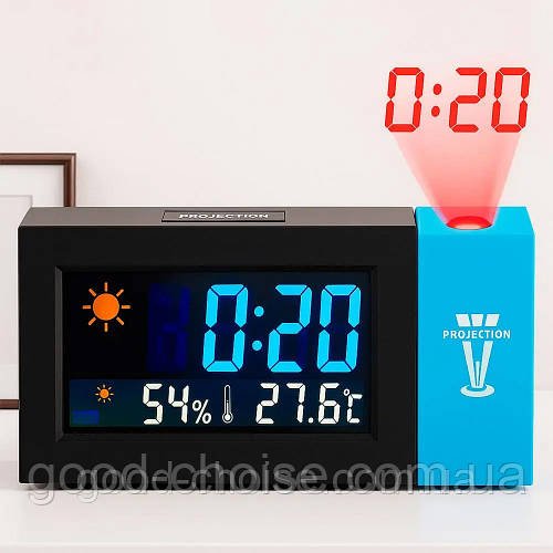 Настільний годинник з LED підсвічуванням та проекцією, Clock With Projector / Електронні годинники / Проекційний годинник