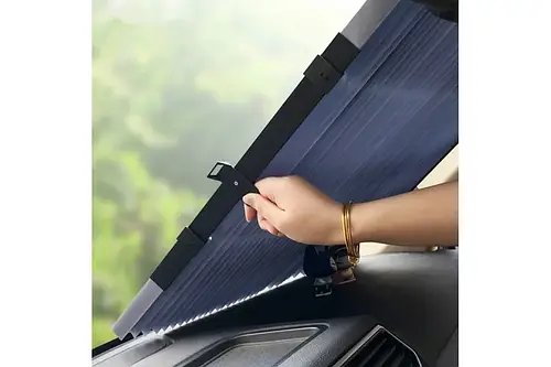 Сонцезахисна шторка на лобове скло 150×70 см оланцезахисний екран, що відбиває шторка YU227