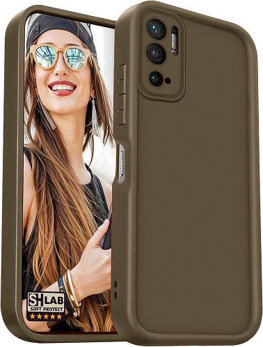 Матовий силіконовий чохол SHLab SoftProtect Poco M3 Pro 5G Brown