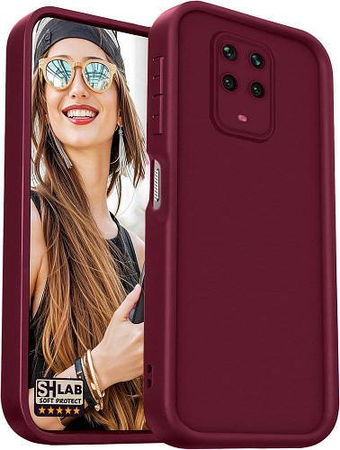 Матовий силіконовий чохол SHLab SoftProtect Xiaomi Redmi Note 9S Wine