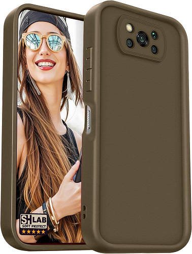 Матовий силіконовий чохол SHLab SoftProtect Poco X3 Brown