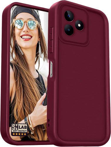 Матовий силіконовий чохол SHLab SoftProtect Realme C53 Wine