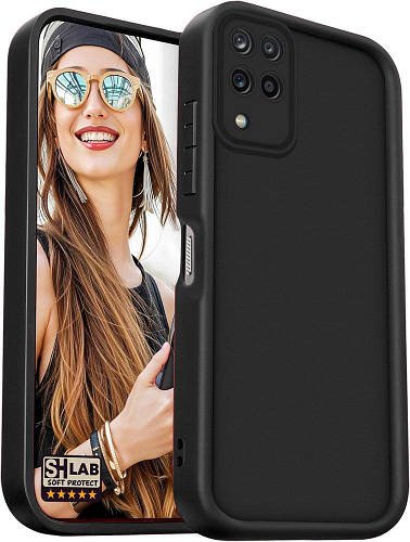 Матовий силіконовий чохол SHLab SoftProtect Samsung Galaxy A12 A125 Black