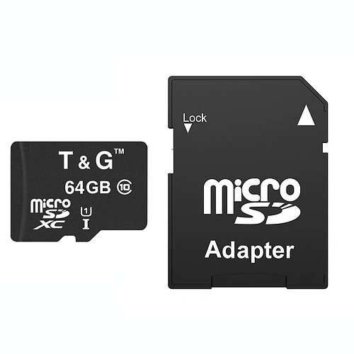 Картка пам'яті MicroSDXC 64 GB UHS-I Class 10 T&G + SD адаптер — висока швидкість і надійність