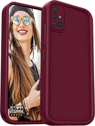 Матовий силіконовий чохол SHLab SoftProtect Samsung Galaxy A51 A515 Wine