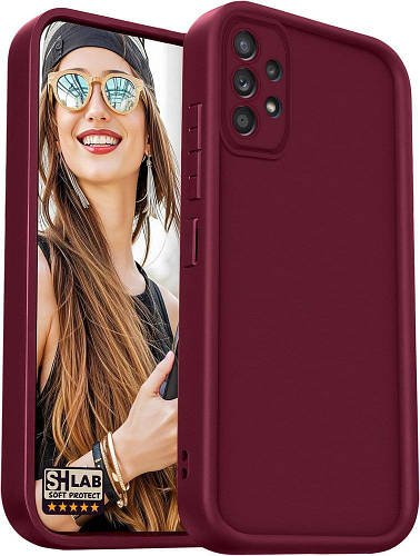 Матовий силіконовий чохол SHLab SoftProtect Samsung Galaxy A52 A525 Wine