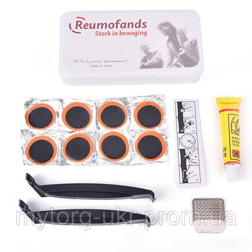 Набір для ремонту велосипедних шин портативний з аксесуарами  Чорний