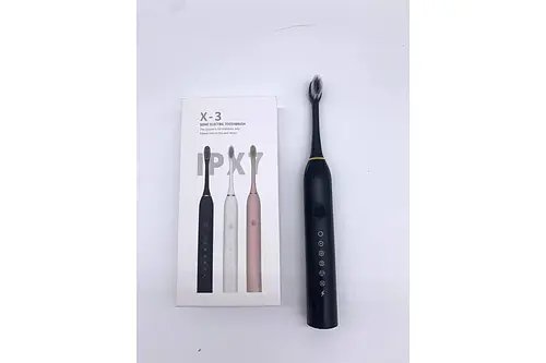 Електрична звукова зубна щітка X3 USB Sonic Toothbrush 4 насадки, 6 режимів чорна HP227