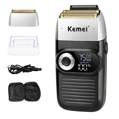 Професійна бритва-шейвер Kemei KM-2026 з LCD-дисплеєм