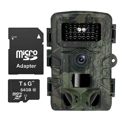 Фотоловичка PR700, 36 МП, 1080P, нічне бачення, захист IP66, датчик руху + Карта пам'яті MicroSDXC 64GB UH
