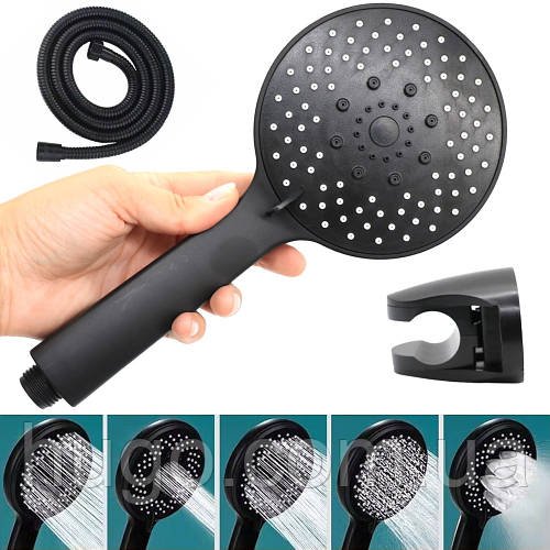 Душовий набір Shower set, чорний / Лійка для душу