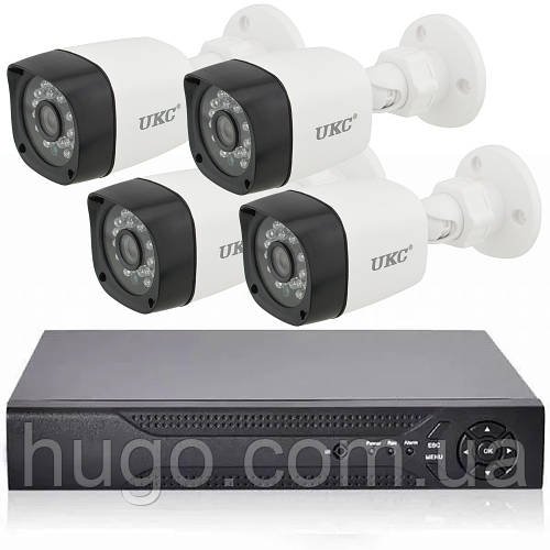 Система відеоспостереження на 4 камери 2Мп + відеореєстратор, DVR KIT CAD D001 / Домашня система відеоспостереження