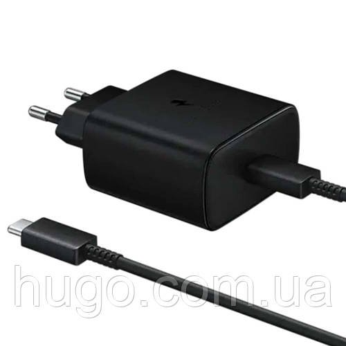 Зарядний пристрій USB з кабелем USB-Type-C 45W Black Edition / Швидкозарядний пристрій для телефону