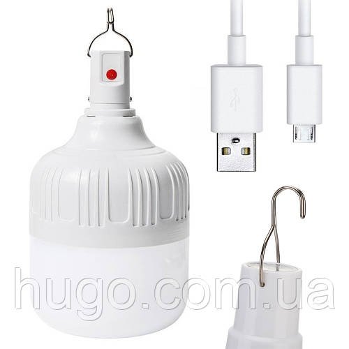 Акумуляторна лампа для кемпінгу, з USB / Підвісна LED лампа / Кемпінговий ліхтар з гачком