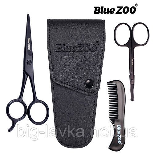 Набір для догляду за вусами BlueZOO на 3 предмети  Чорний