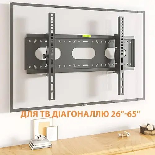 Настінне кріплення для ТБ, діагональ 26"-65" RF-46T, до 60кг, з нахилом, стандарти VESA