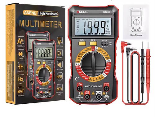 Мультиметр ANENG SZ305, AC/DC, 10A/1000V с NCV і TrueRMS, на 2000 відліків