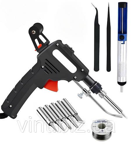 Паяльний набір із системою автоматичної подачі припою, 220В, 60Вт, 400°C.