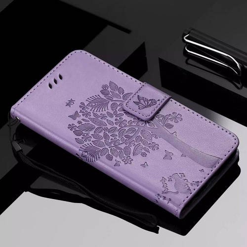 Обкладинка OPPO A60 (чохол кіт і дерево) Lilac