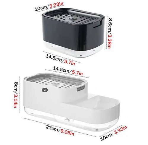 Кухонний мильний диспенсер для посуду з тримачем губки Soap Dispenser Q-4 HP227