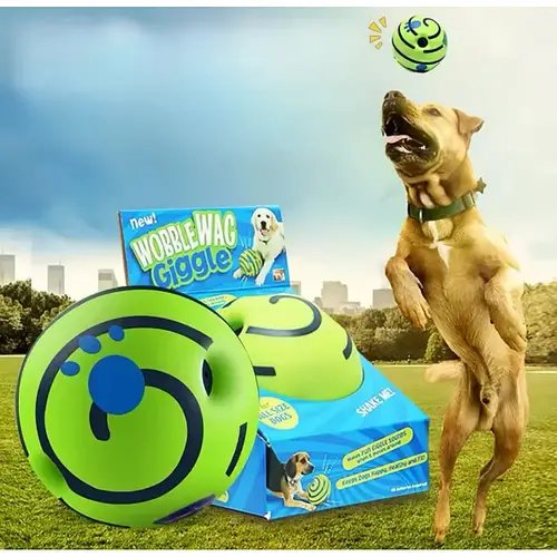 Іграшка м'яч для собак Хиховий М'яч Wobble Wag Giggle YU227