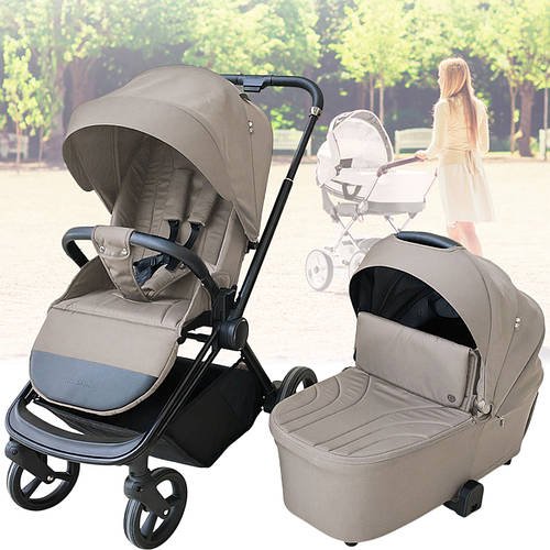 Універсальна прогулянкова коляска 2 в 1 з дощовиком і сіткою Persona El Camino ME 1091-1 Pearl Beige Бежевий